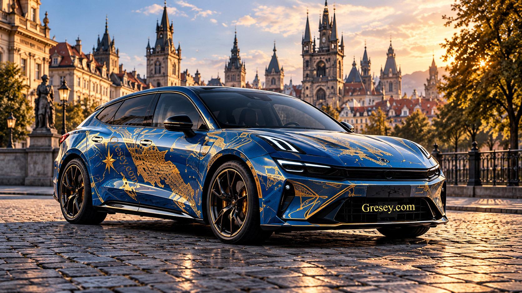 Європейський ZEEKR 001 на сучасній міській вулиці як окрема регіональна гілка модельного ряду